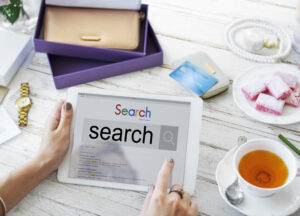 A search results page with highlighted SEO elements